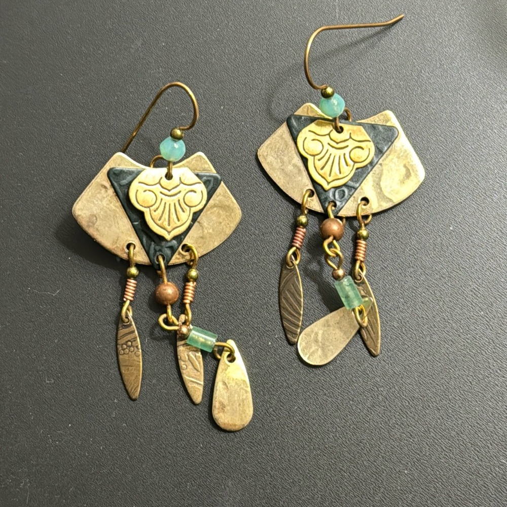 Vintage artisan handmade earrings